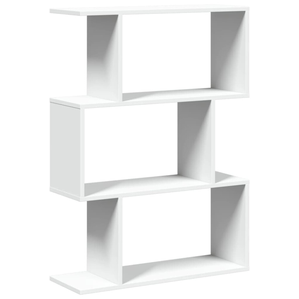 (white, 70 X 24 X 97 cm) vidaXL Room Divider Bookcase 6-Tier Shelf Bookshelf Engineered Wood