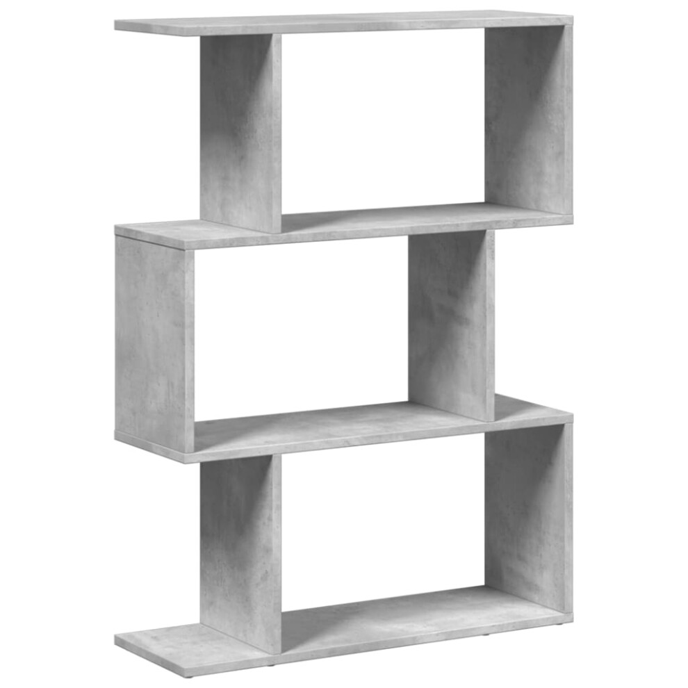 Vidaxl (Concrete Grey, 70 X 24 X 97 Cm) Room Divider Bookcase 6-Tier Shelf Bookshelf Engineered Wood