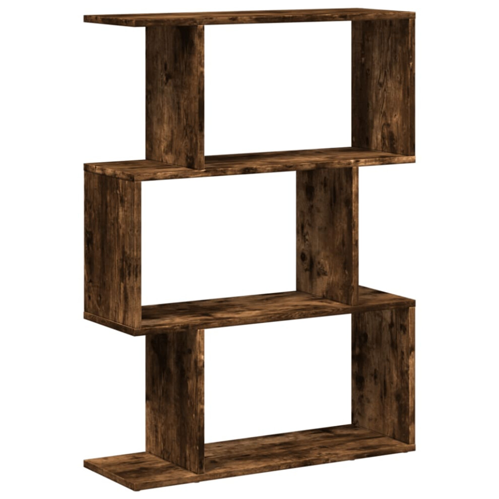 (smoked oak, 70 x 24 x 97 cm) vidaXL Room Divider Bookcase 6-Tier Shelf Bookshelf Engineered Wood