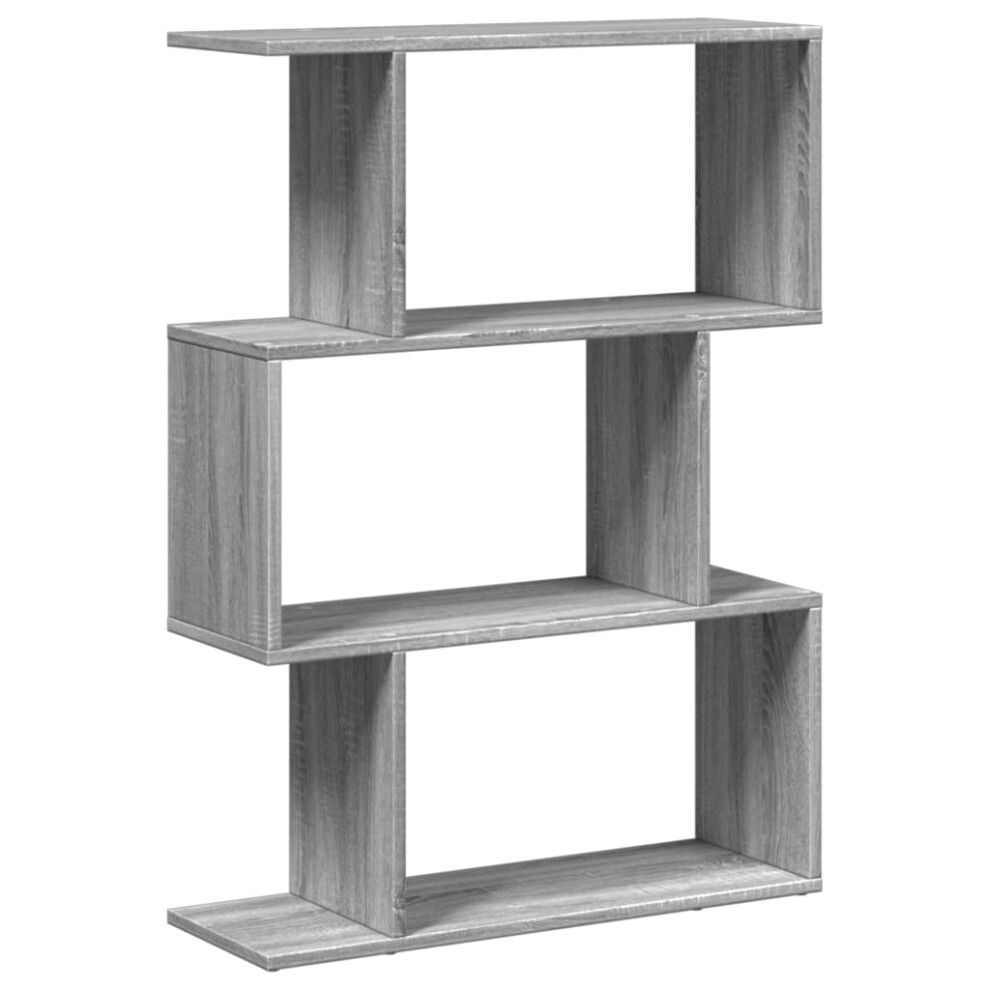 Vidaxl (Grey Sonoma, 70 X 24 X 97 Cm) Room Divider Bookcase 6-Tier Shelf Bookshelf Engineered Wood