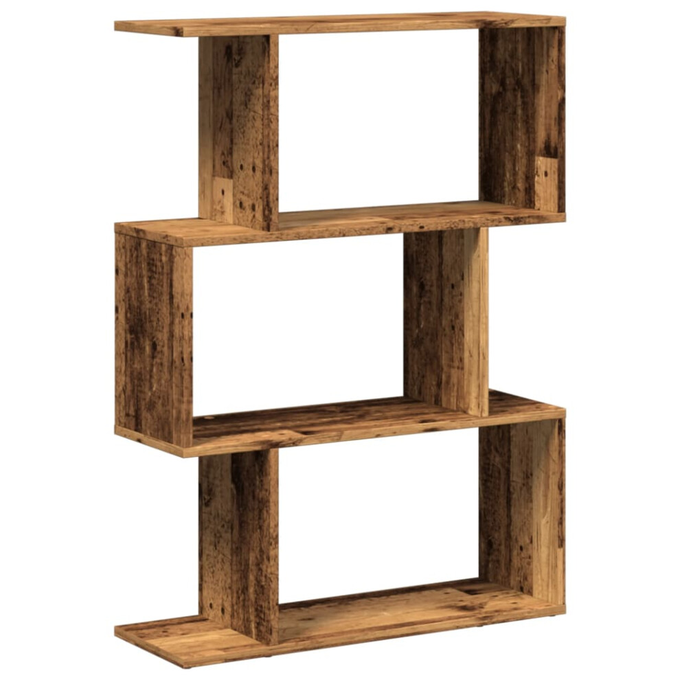 Vidaxl (Old Wood, 70 X 24 X 97 Cm) Room Divider Bookcase 6-Tier Shelf Bookshelf Engineered Wood