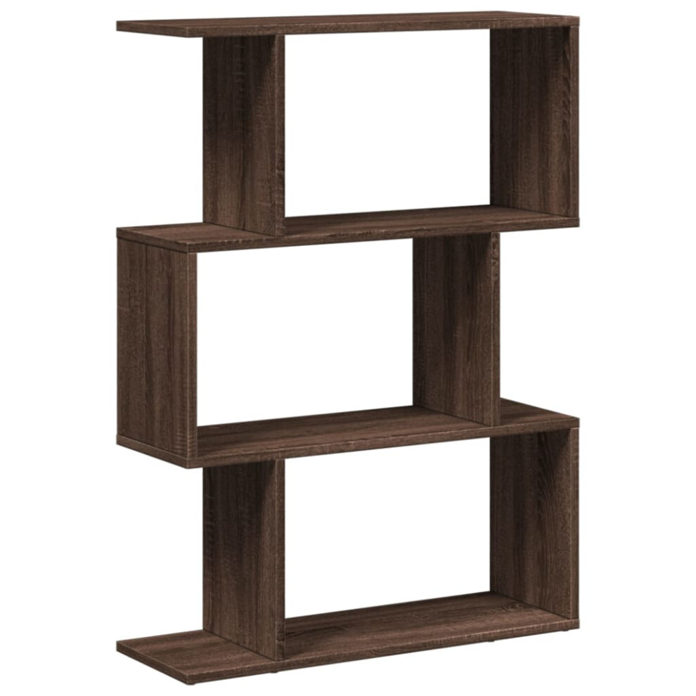 (brown oak, 70 x 24 x 97 cm) vidaXL Room Divider Bookcase 6-Tier Shelf Bookshelf Engineered Wood