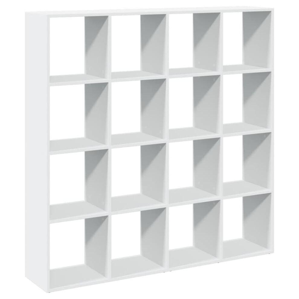 Vidaxl (White, 137.5 X 29 X 137.5 Cm) Room Divider Bookcase Book Rack Bookshelf Engineered Wood