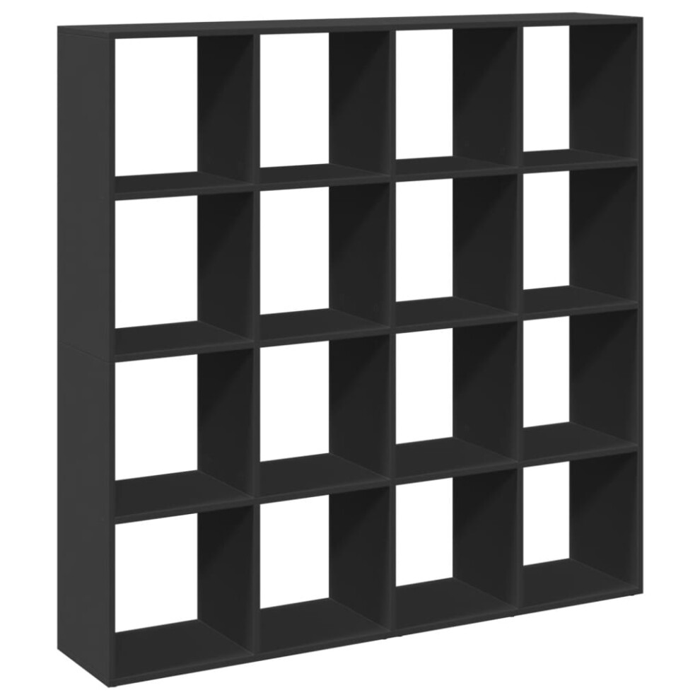 (black, 137.5 x 29 x 137.5 cm) vidaXL Room Divider Bookcase Book Rack Bookshelf Engineered Wood