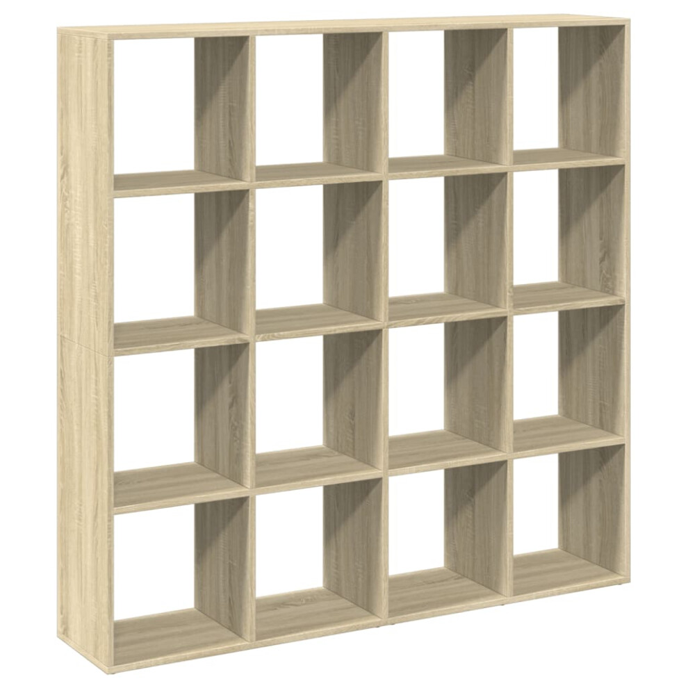 (sonoma oak, 137.5 x 29 x 137.5 cm) vidaXL Room Divider Bookcase Book Rack Bookshelf Engineered Wood