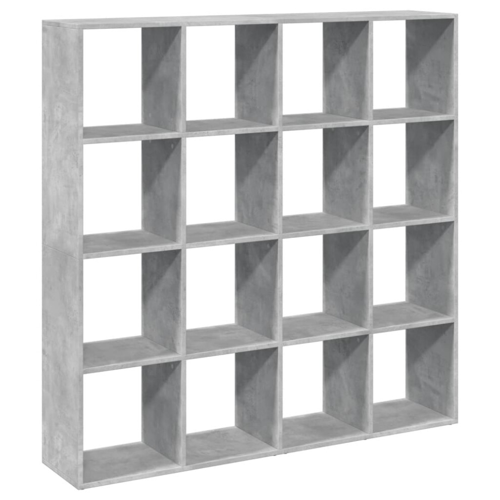 Vidaxl Grey (Concrete 137.5 X 29 X 137.5 Cm) Room Divider Bookcase Book Rack Bookshelf Engineered Wood