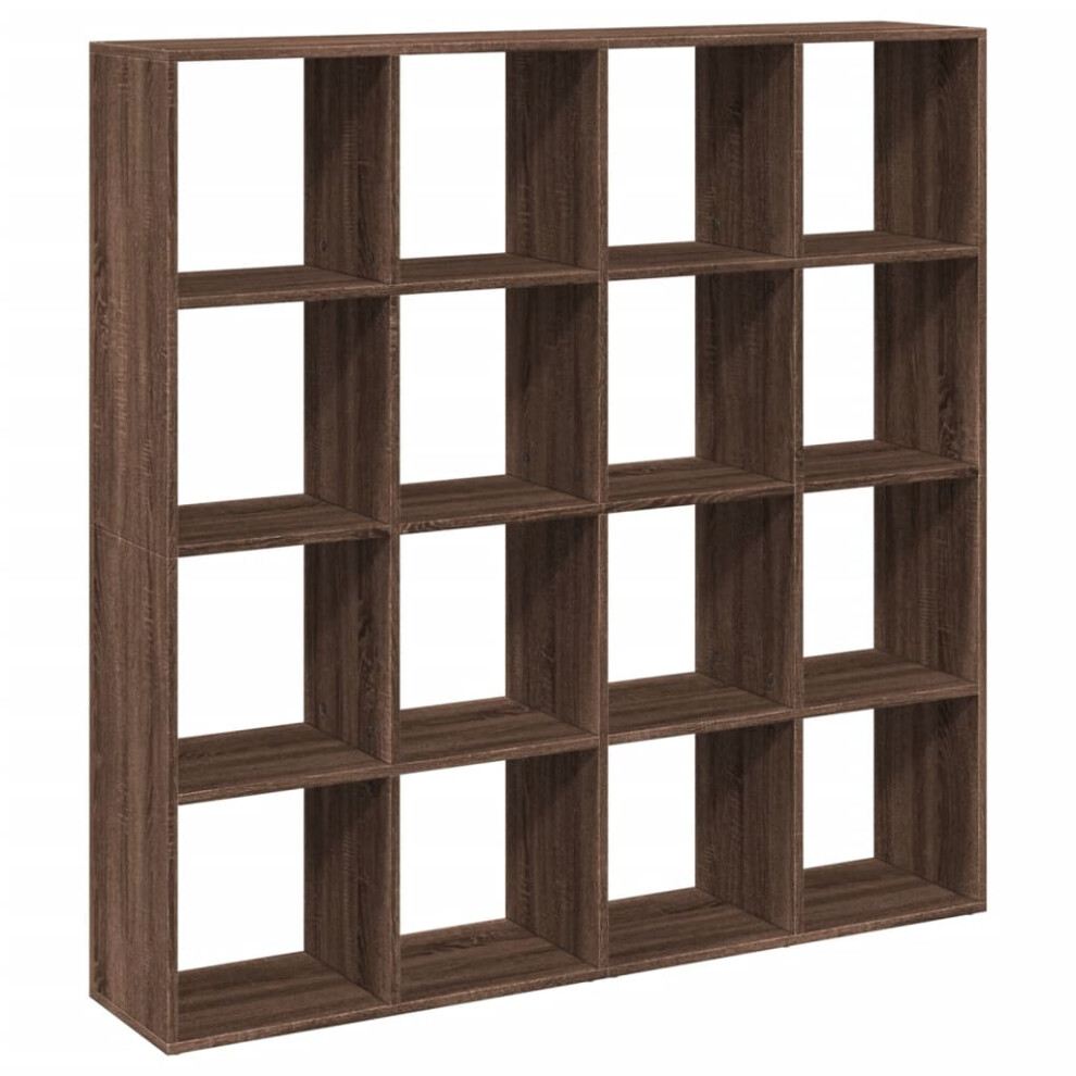 (brown oak, 137.5 x 29 x 137.5 cm) vidaXL Room Divider Bookcase Book Rack Bookshelf Engineered Wood