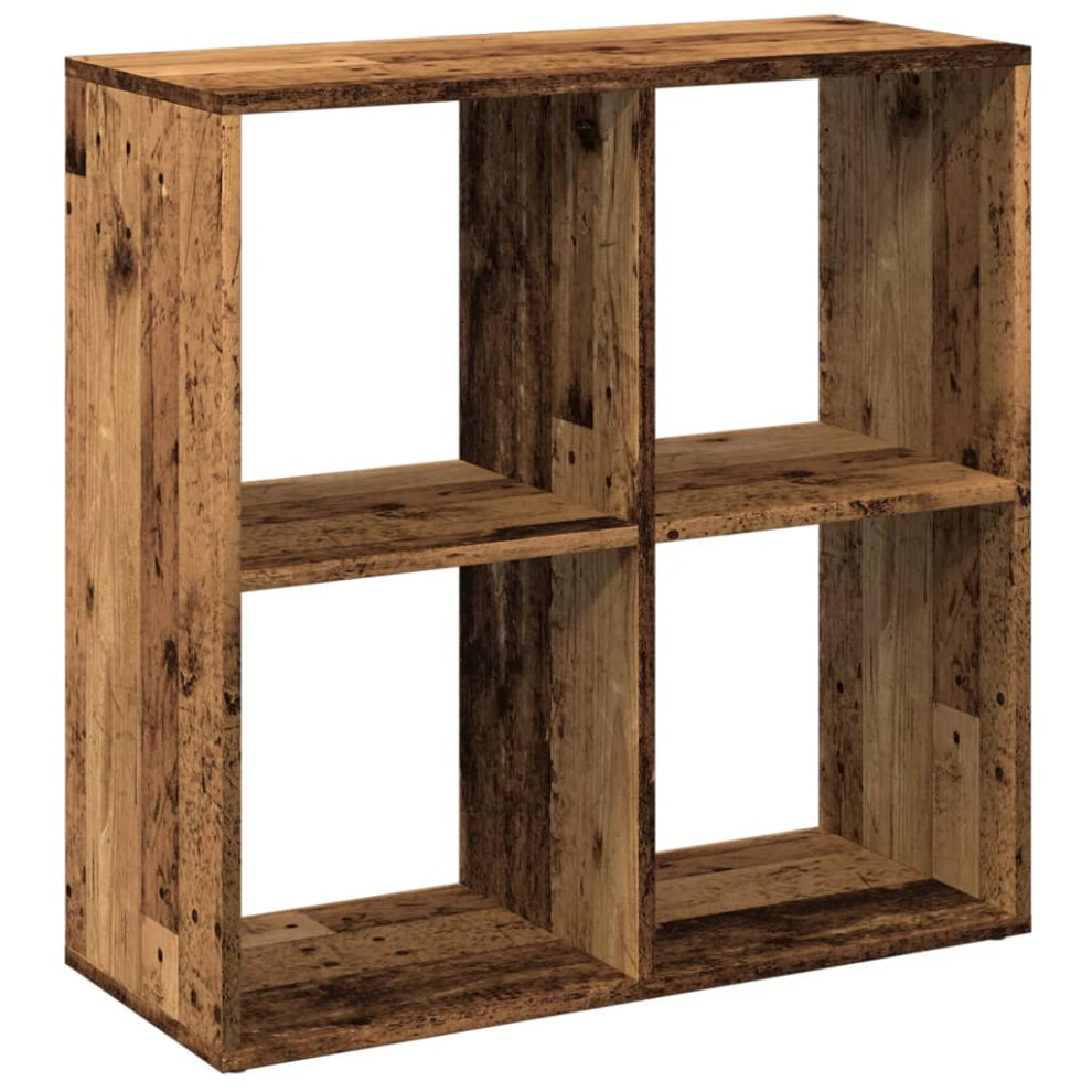 Vidaxl (Old Wood, 69.5 X 29 X 69.5 Cm) Room Divider Bookcase Book Rack Bookshelf Engineered Wood