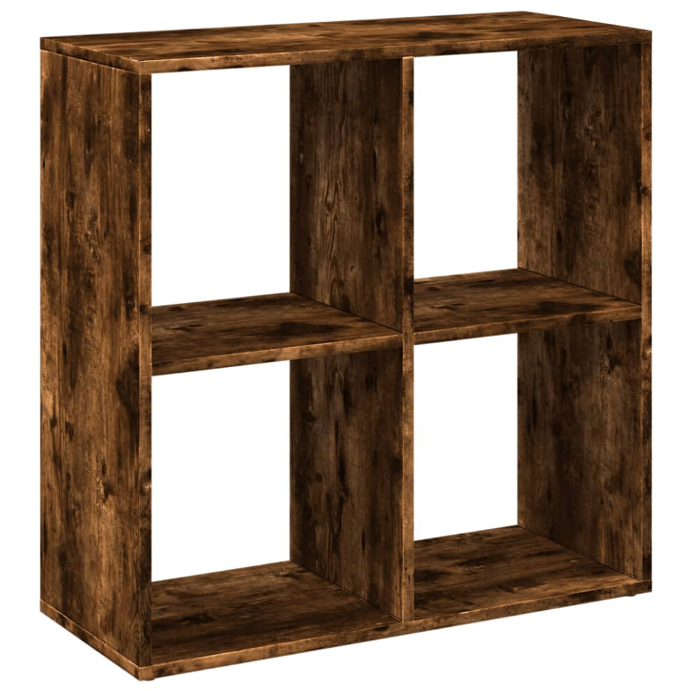 (smoked oak, 69.5 x 29 x 69.5 cm) vidaXL Room Divider Bookcase Book Rack Bookshelf Engineered Wood