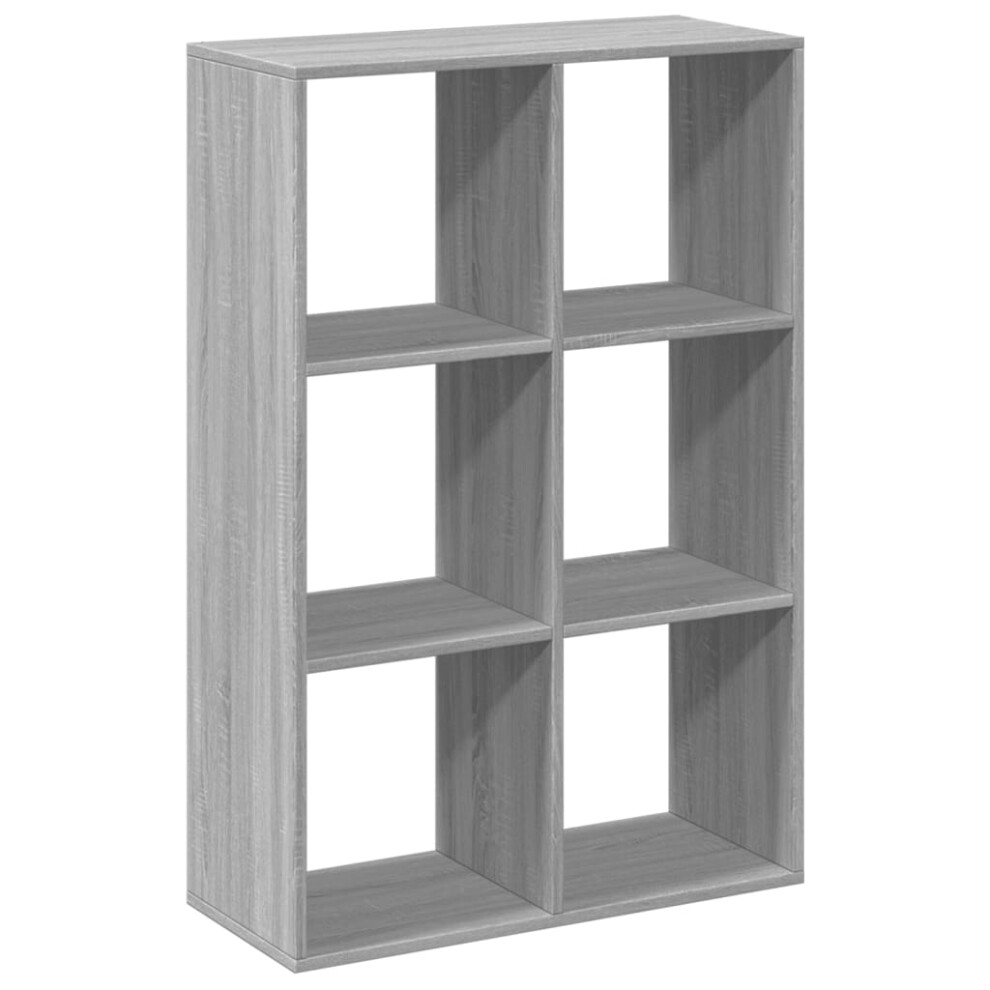 (grey sonoma, 69.5 X 29 X 103.5 cm) vidaXL Room Divider Bookcase Book Rack Bookshelf Engineered Wood