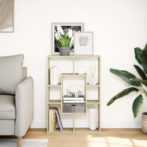 VidaXL (sonoma oak) vidaXL Bookcase Bookshelf Rack Storage Cabinet Engineered Wood 2