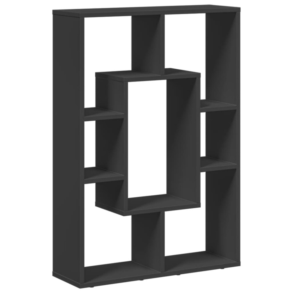 (black) vidaXL Bookcase Bookshelf Rack Storage Cabinet Engineered Wood