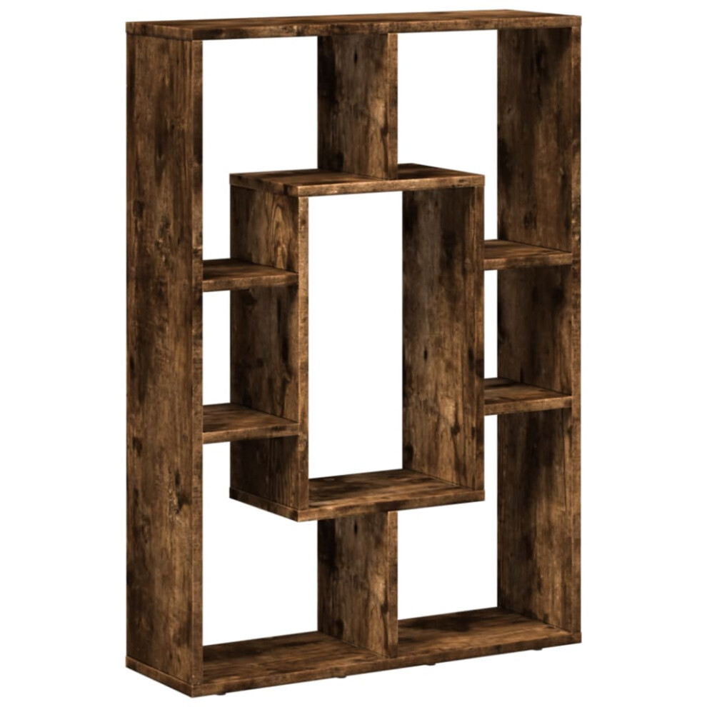 Vidaxl (Smoked Oak) Bookcase Bookshelf Rack Storage Cabinet Engineered Wood