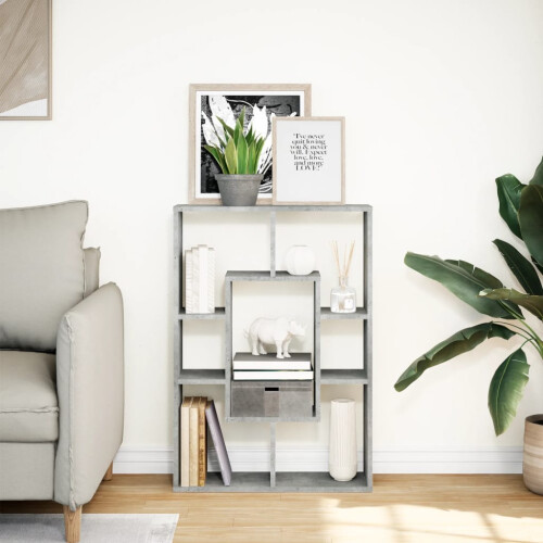 VidaXL (concrete grey) vidaXL Bookcase Bookshelf Rack Storage Cabinet Engineered Wood 2