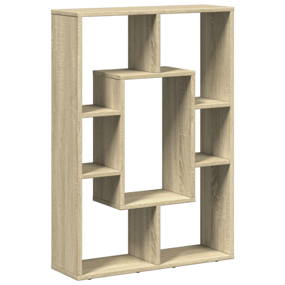 Vidaxl (Sonoma Oak) Bookcase Bookshelf Rack Storage Cabinet Engineered Wood