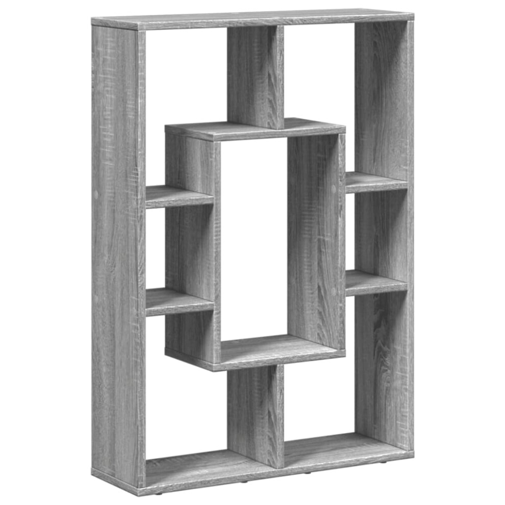 (grey sonoma) vidaXL Bookcase Bookshelf Rack Storage Cabinet Engineered Wood