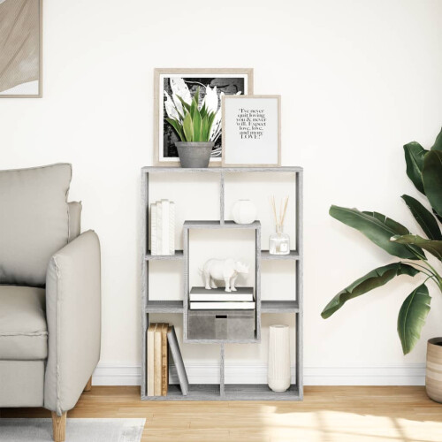 VidaXL (grey sonoma) vidaXL Bookcase Bookshelf Rack Storage Cabinet Engineered Wood 2
