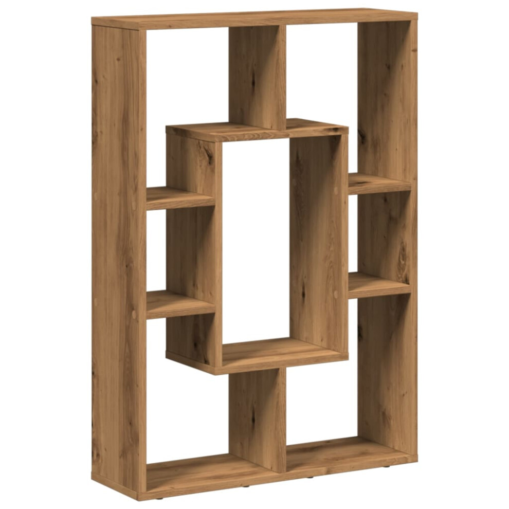 Vidaxl (Artisan Oak) Bookcase Bookshelf Rack Storage Cabinet Engineered Wood Brown