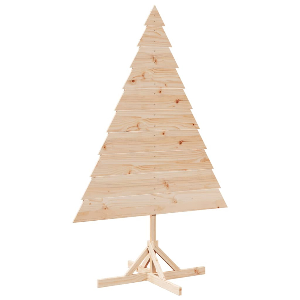 Vidaxl (180 Cm) Wooden Christmas Tree For Decoration Assemble Christmas Tree Solid Wood Brown