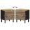VidaXL (1 pcs) vidaXL Bed Cabinets Nightstand Bed Side Table Black Solid Rough Wood Mango 6