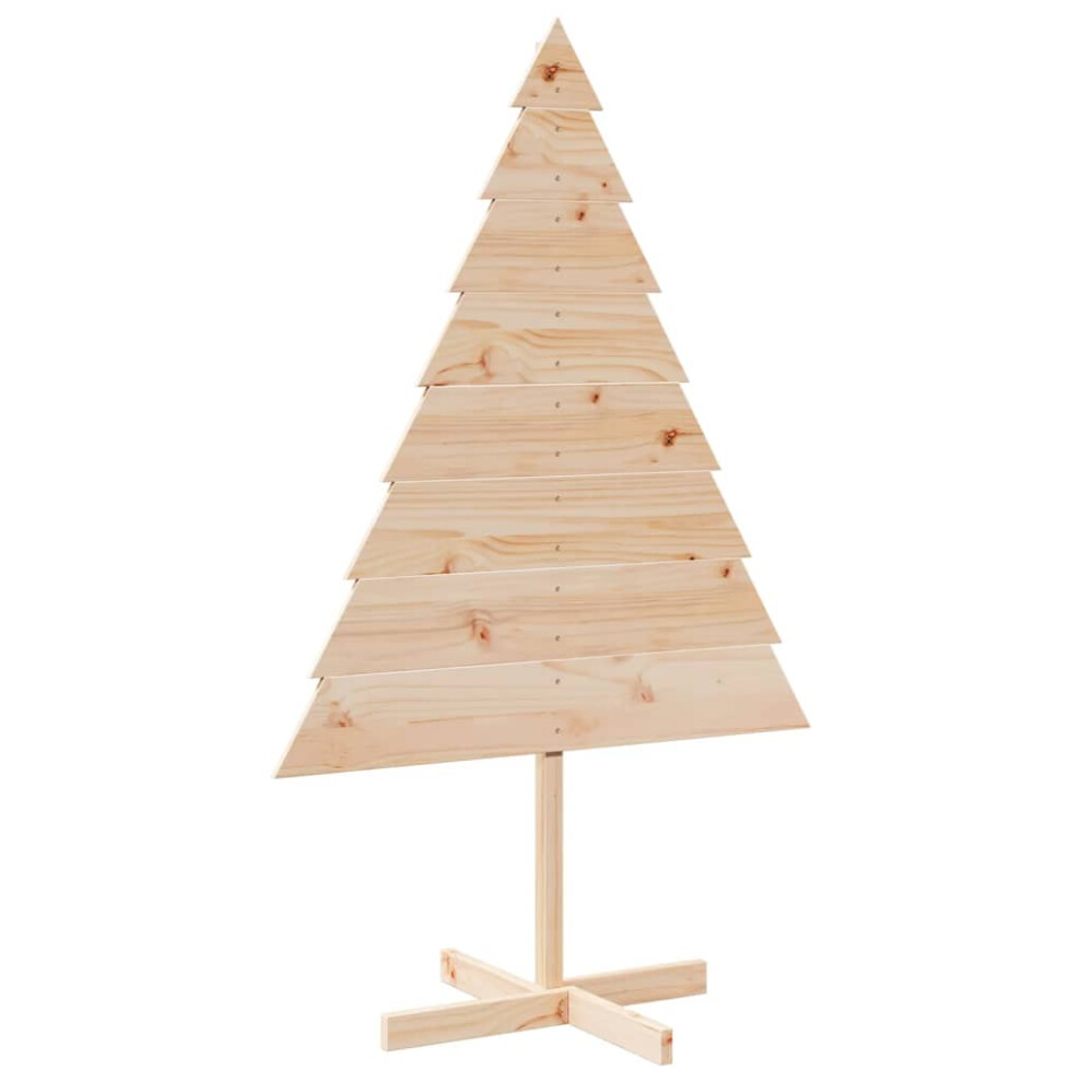 Vidaxl (150 Cm) Wooden Christmas Tree For Decoration Assemble Christmas Tree Solid Wood Brown
