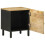 VidaXL (1 pcs) vidaXL Bed Cabinets Nightstand Bed Side Table Black Solid Rough Wood Mango 2