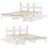 VidaXL (white, 150 x 200 cm) vidaXL Bookcase Bed without Mattress Bed Solid Wood Pine 9