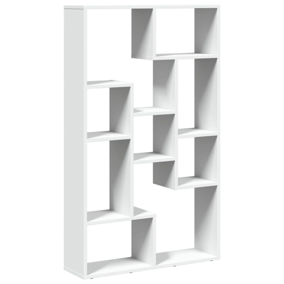 (white, 72 x 20 x 120 cm) vidaXL Bookcase Bookshelf Storage Cabinet Book Stand Book Rack Engineered Wood