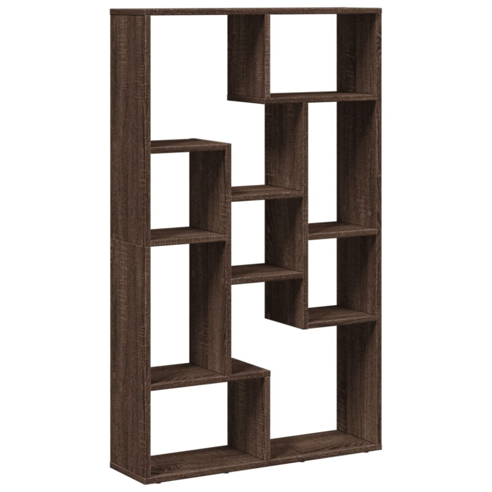 (brown oak, 72 x 20 x 120 cm) vidaXL Bookcase Bookshelf Storage Cabinet Book Stand Book Rack Engineered Wood