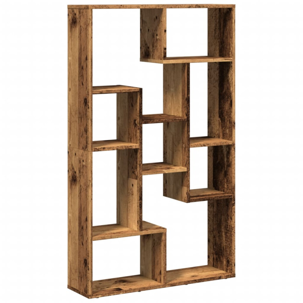 (old wood, 72 x 20 x 120 cm) vidaXL Bookcase Bookshelf Storage Cabinet Book Stand Book Rack Engineered Wood