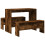 VidaXL (smoked oak) vidaXL Dining Table and Bench Set 3 Piece Dinner Table Set Engineered Wood 6
