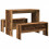 VidaXL (old wood) vidaXL Dining Table and Bench Set 3 Piece Dinner Table Set Engineered Wood 2