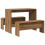 VidaXL (oak) vidaXL Dining Table and Bench Set 3 Piece Dinner Table Set Engineered Wood 1