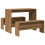 VidaXL (oak) vidaXL Dining Table and Bench Set 3 Piece Dinner Table Set Engineered Wood 6