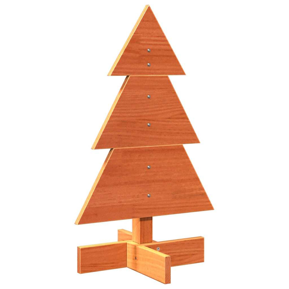 (wax brown, 60 cm) vidaXL Wooden Christmas Tree for Decoration Xmas Tree Solid Wood Pine