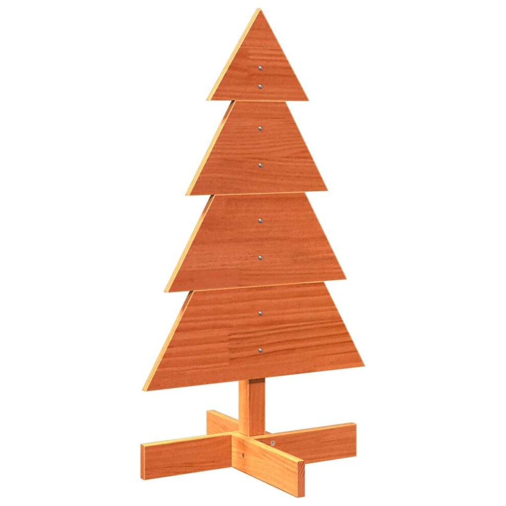 (wax brown, 80 cm) vidaXL Wooden Christmas Tree for Decoration Xmas Tree Solid Wood Pine