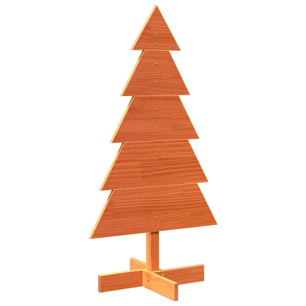 (wax brown, 100 cm) vidaXL Wooden Christmas Tree for Decoration Xmas Tree Solid Wood Pine