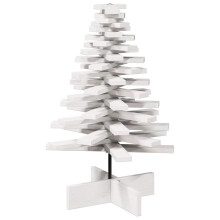 (white, 80 cm) vidaXL Wooden Christmas Tree for Decoration Xmas Tree Solid Wood Pine