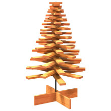 (wax brown, 100 cm) vidaXL Wooden Christmas Tree for Decoration Xmas Tree Solid Wood Pine
