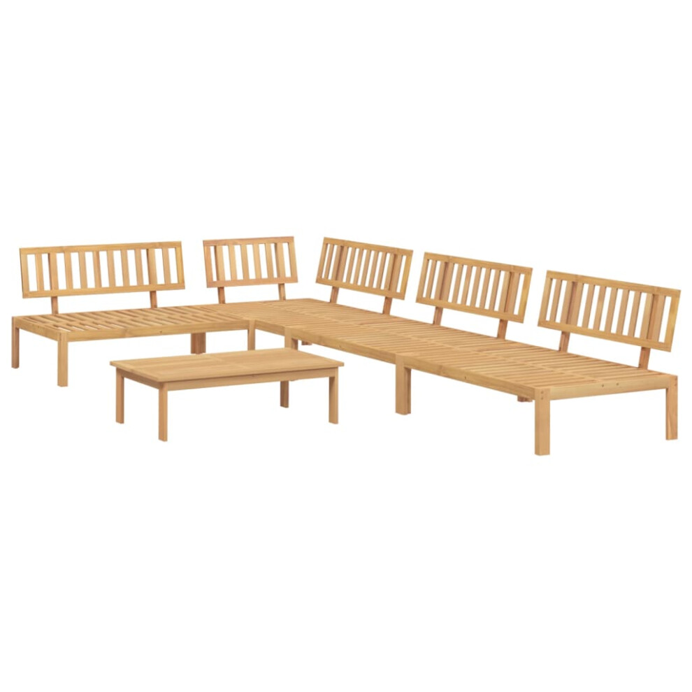 (light brown) vidaXL Garden Pallet Sofa Set with Cushions Outdoor Sofa Solid Wood Acacia