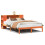 VidaXL (150 x 200 cm) vidaXL Bookcase Bed without Mattress Wax Solid Wood Pine 2