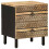 VidaXL (1 pcs) vidaXL Bed Cabinets Nightstand Bed Table Solid Rough Wood 1