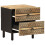 VidaXL (1 pcs) vidaXL Bed Cabinets Nightstand Bed Table Solid Rough Wood 2