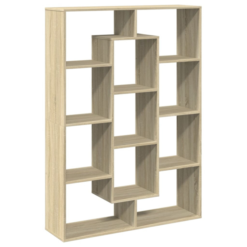 (sonoma oak, 102 x 29 x 143 cm) vidaXL Book Cabinet Bookcase Storage Shelf Bookshelf Book Rack Engineered Wood