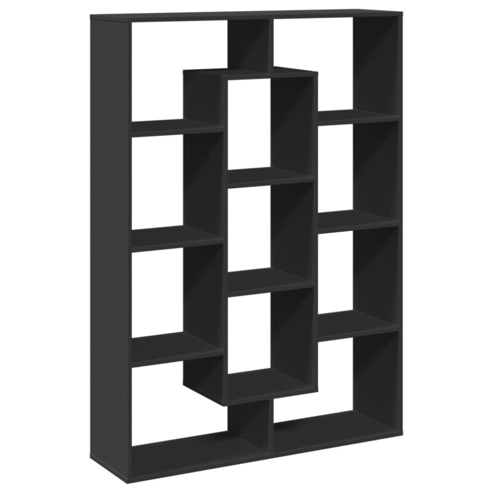 Vidaxl (Black, 102 X 29 X 143 Cm) Book Cabinet Bookcase Storage Shelf Bookshelf Book Rack Engineered Wood