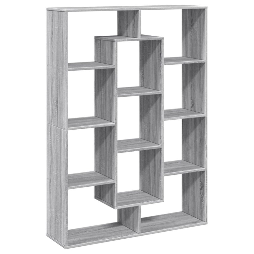 (grey sonoma, 102 x 29 x 143 cm) vidaXL Book Cabinet Bookcase Storage Shelf Bookshelf Book Rack Engineered Wood