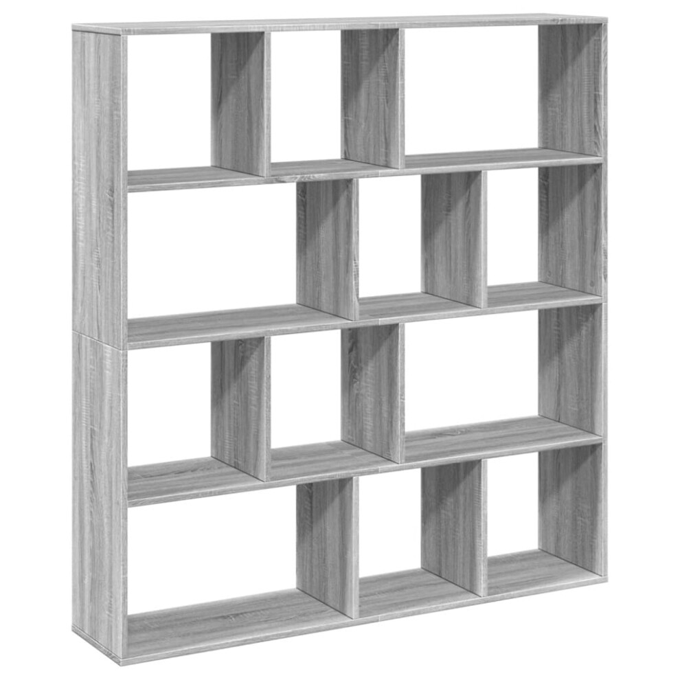 (grey sonoma, 132 x 29 x 141.5 cm) vidaXL Book Cabinet Bookcase Storage Shelf Bookshelf Book Rack Engineered Wood