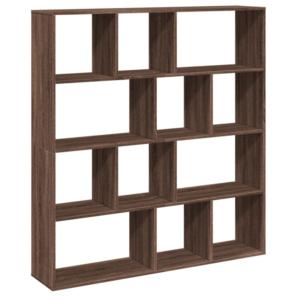 (brown oak, 132 x 29 x 141.5 cm) vidaXL Book Cabinet Bookcase Storage Shelf Bookshelf Book Rack Engineered Wood