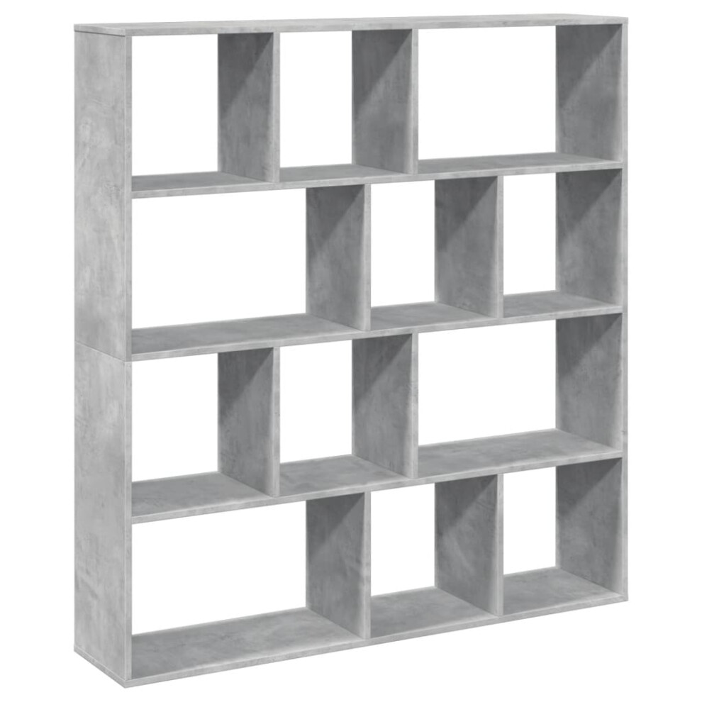 vidaXL - Book Cabinet - 12 Compartment Storage Shelf - 132x29x141.5 cm - Grey - Image 3
