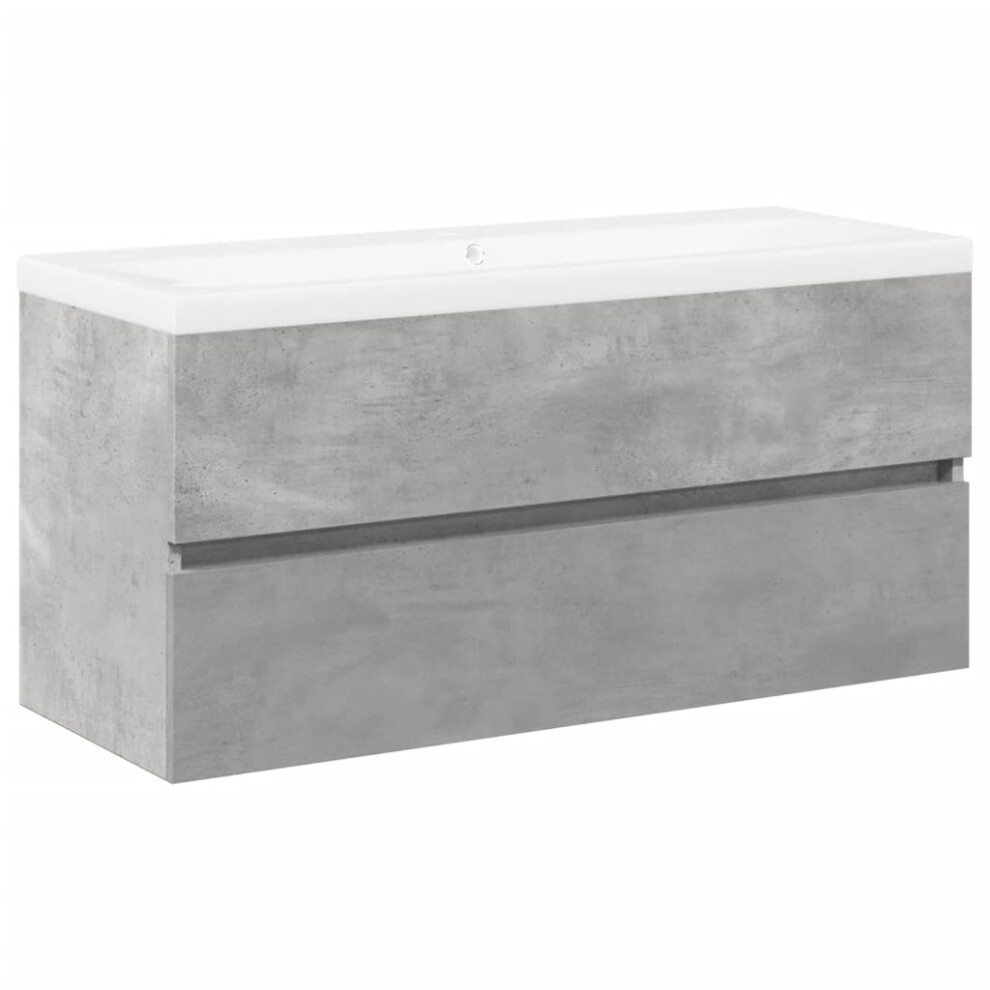 Vidaxl (Concrete Grey, 100 X 38.5 X 45 Cm) Bathroom Furniture Set Cabinet Engineered Wood